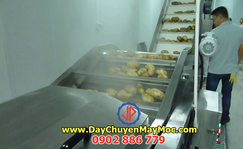 Máy chần khoai tây, máy chần nông sản Vĩnh Phát